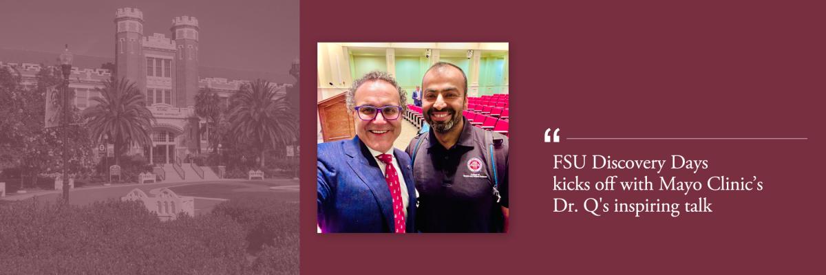 FSU Discovery Days kicks off with Mayo Clinic’s Dr. Q's inspiring talk