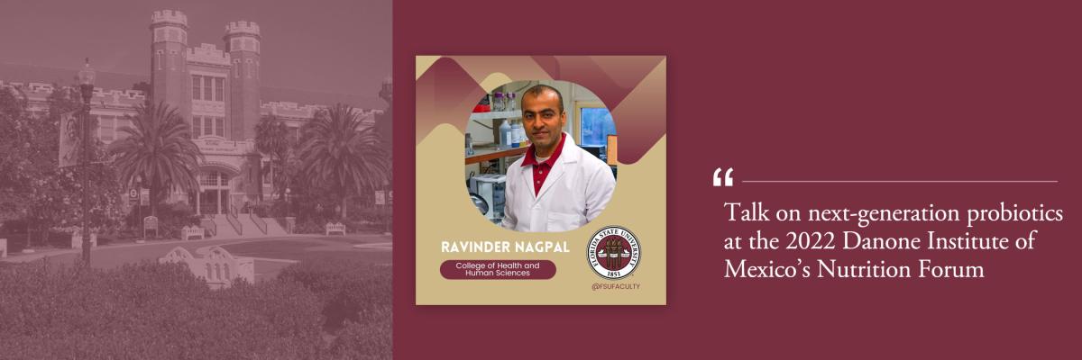 Dr. Nagpal speaks about next-generation probiotics at the 2022 Danone Institute of Mexico's Nutrition Forum