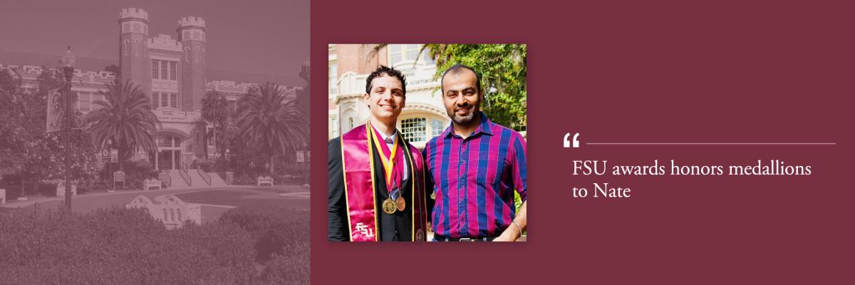 Nate receives honors medallion!