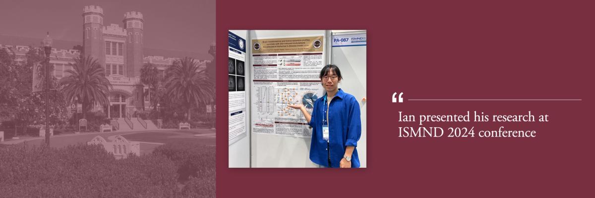 Ian presented his research at ISMND 2024 conference