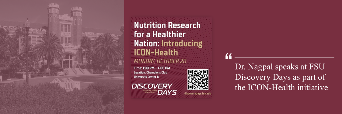 Dr. Nagpal speaks at FSU Discovery Days as part of the ICON-Health initiative