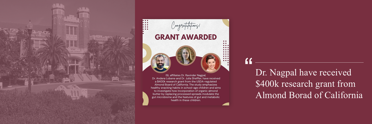 Dr. Nagpal have received $400k research grant from Almond Borad of California 