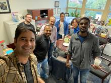 Celebrating Saurabh's birthday together with the lab members (Apr.2023)