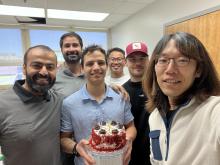 Celebrating Nate's birthday together with the lab members (Feb.2024)