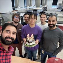 Celebrating Ian's birthday together with the lab members (Jan.2024)